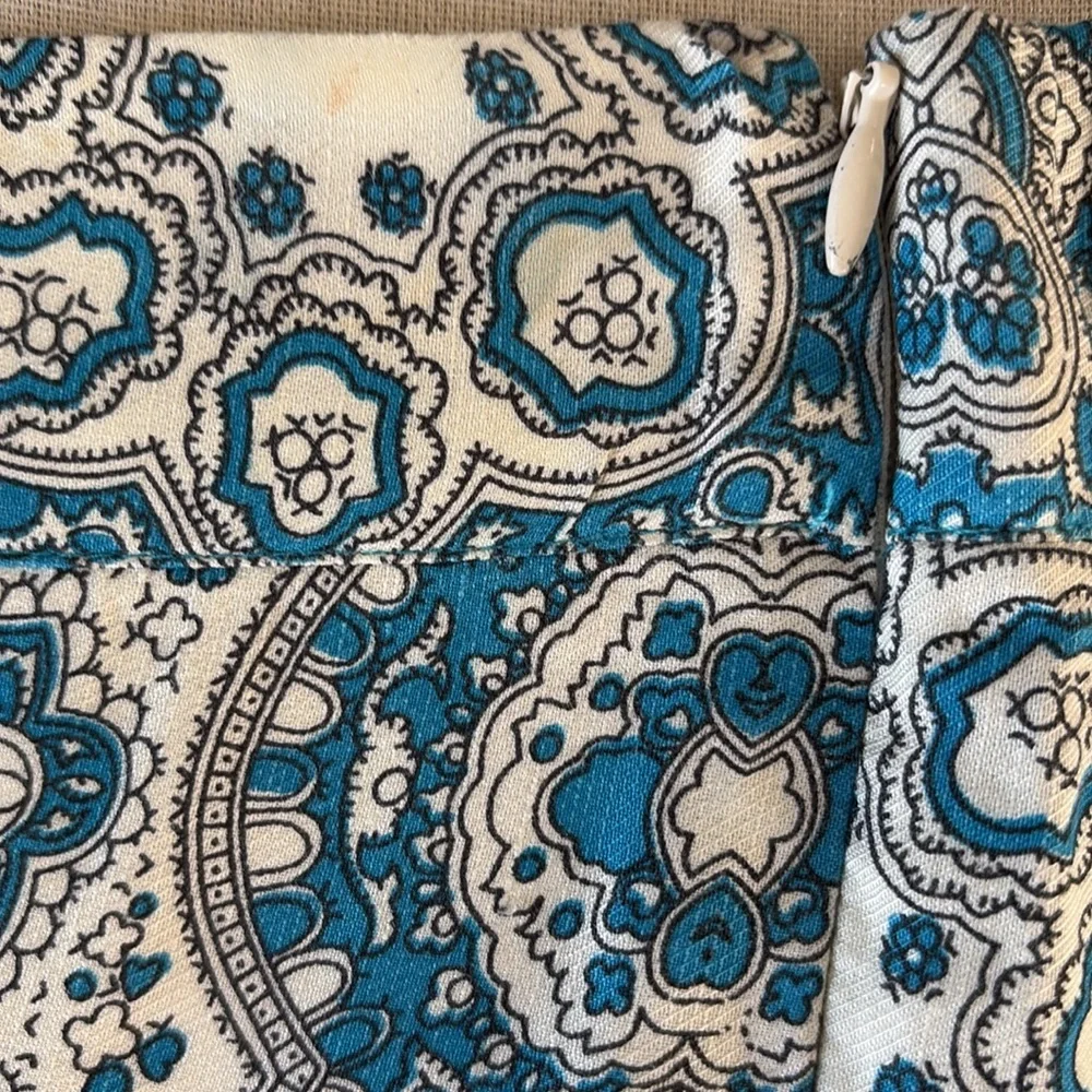 𝅺anthro Feather Bone Blue Talese Cropped Palazzos - Picture 11 of 12